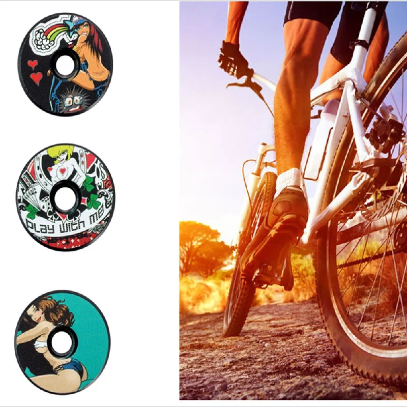 Bicycle Headset Top Cap 1-1/8 Inch Bike Stem Cap Cover with Bolt, Lightweight For Road MTB Cycling Steering Stem Top Accessories