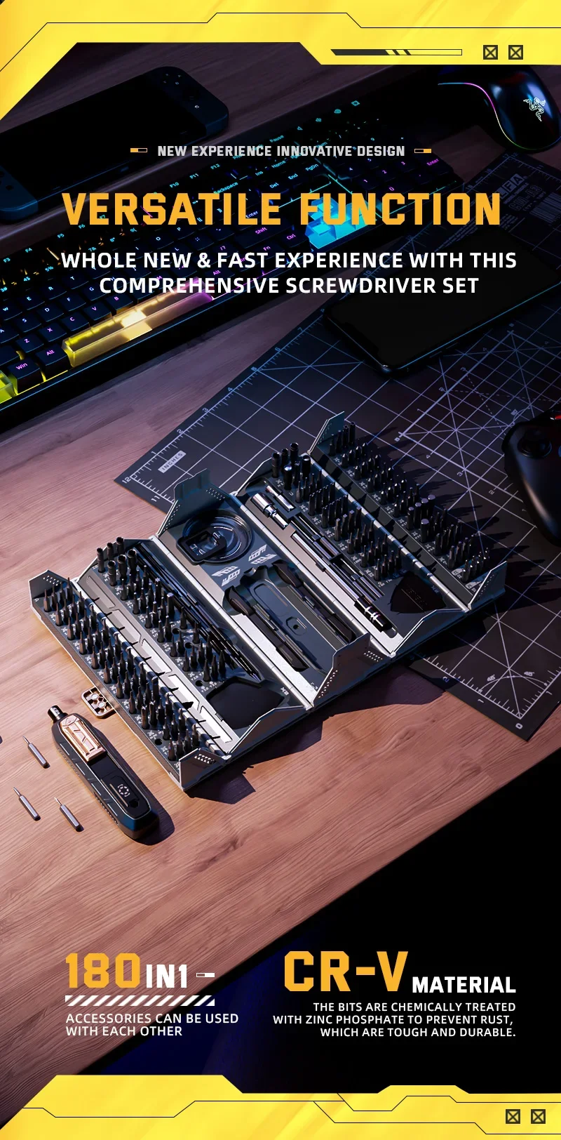 JAKEMY JM-8192 180-in-1 Precision Screwdriver Toolkit