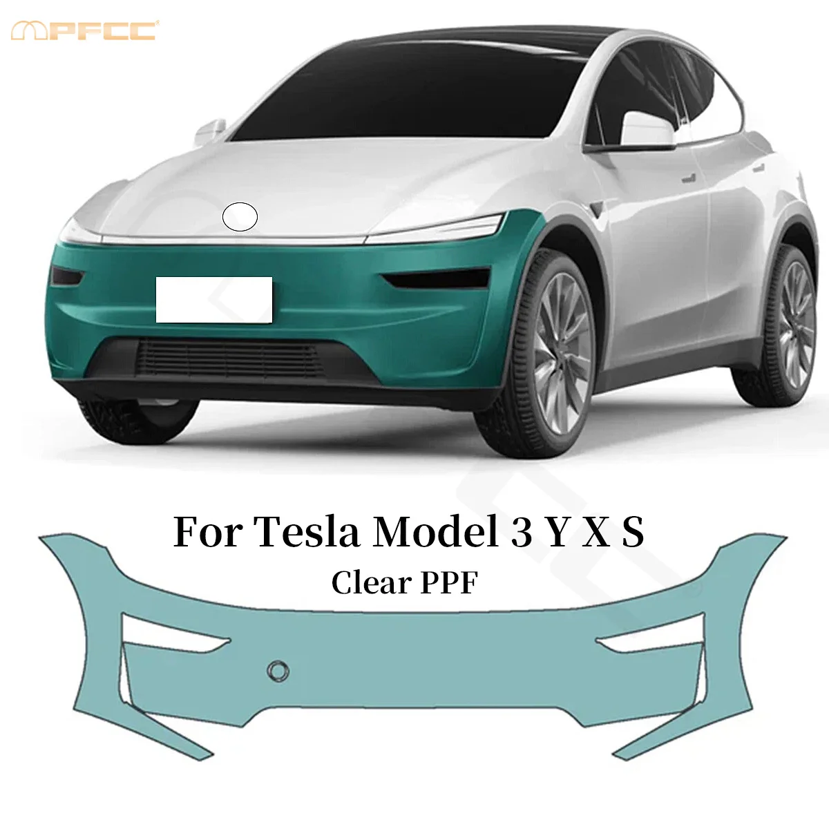 

For Tesla Model 3 Y X S Front Bumper Paint Protection Film Car Pre-cut PPF Clear TPU Kit Anti-scratch Resistant Car Accessories