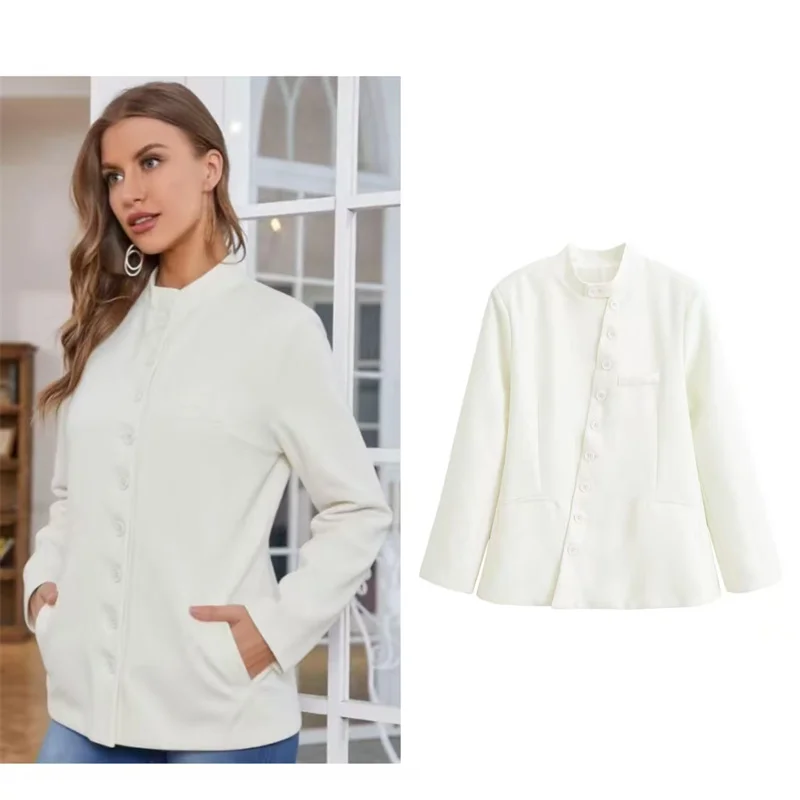 

Women's suit jacket 2026 new stylish trendy spring and autumn popular double-breasted suit Women's suit jacket