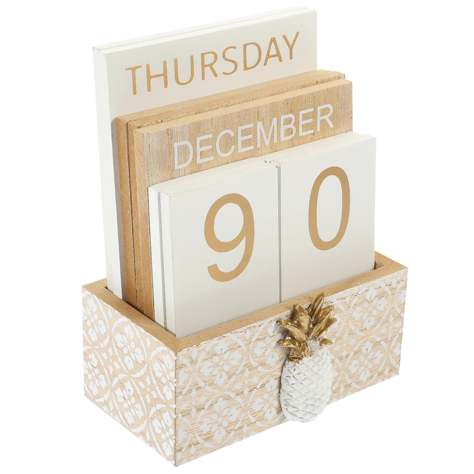

Rustic Calendar Desk Office Decorations Month Vintage Perpetual Wooden Creative Work