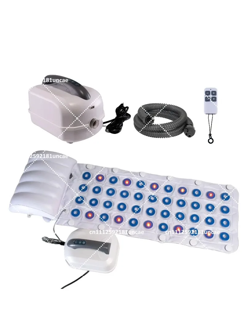 Colorful Bubble Massage Bath Mat with Remote Control, Silent SPA Machine 6-Speed Adjustable
