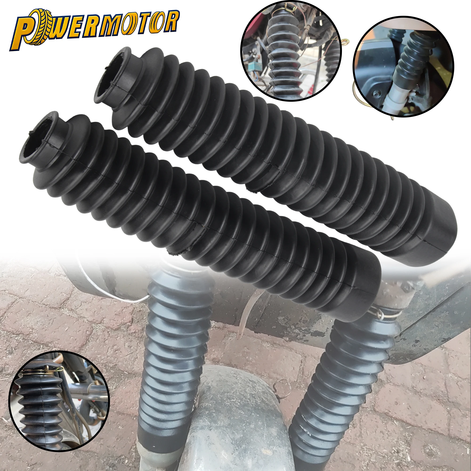 

2PCS Motorcycle Front Fork Shock Absorber Dust Cover Rubber Gaiter Gator Boots For Dirt Bike Motocross Off Road Accessories