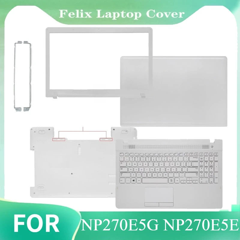 

NEW For NP270E5G NP270E5E Laptop LCD Back Cover Front Bezel Palmrest Bottom Case Housing Cover White