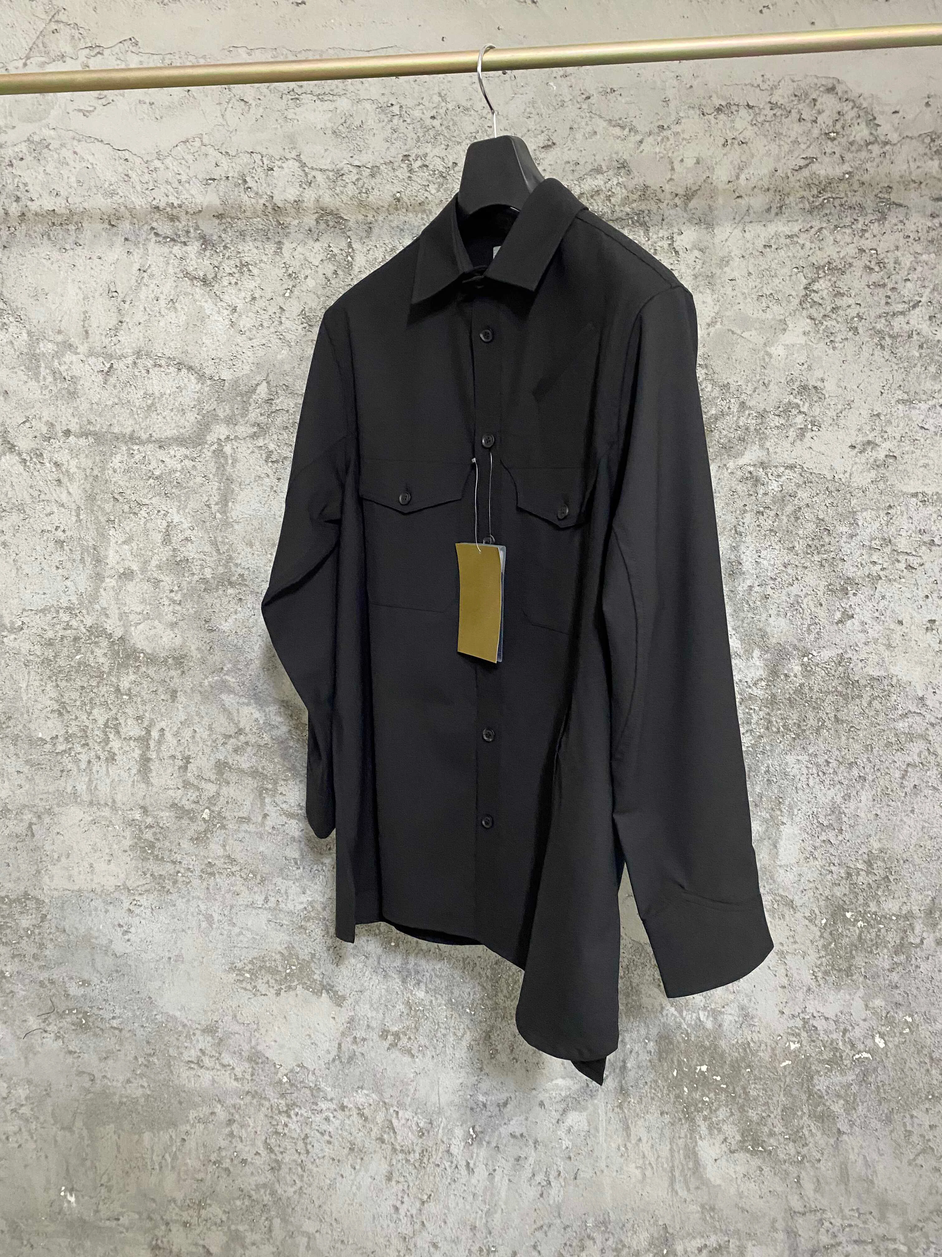 TOP-YAMAMOTO Casaco de viajante com vários bolsos original, jaqueta camisa preta, roupa de trabalho