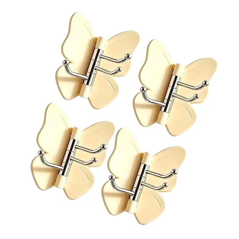 652F Towel and Wall Holders with a Butterfly Three Rounded Arms and Adhesive Mounting for Everyday Home Use