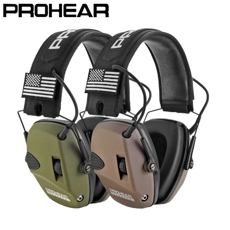 

PROHEAR 2Pcs Shooting Electronic Noise Cancellation Ear Protection Tactical Hearing Protection Earmuffs for Hunting Gun Range