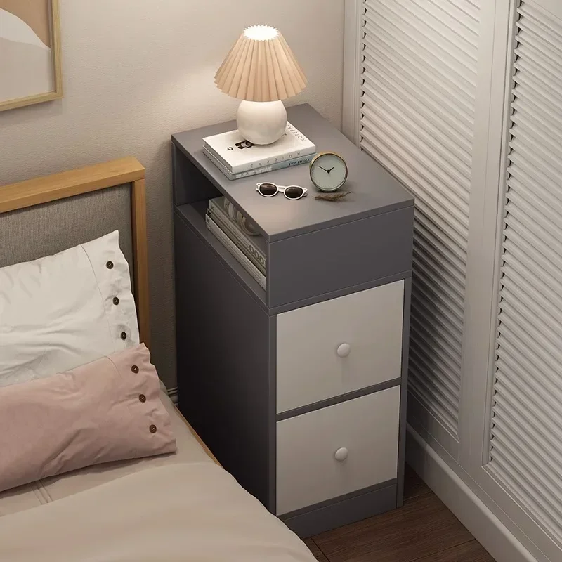 Bedside table simple modern home bedroom small bedside table ultra-narrow storage locker wall crevice