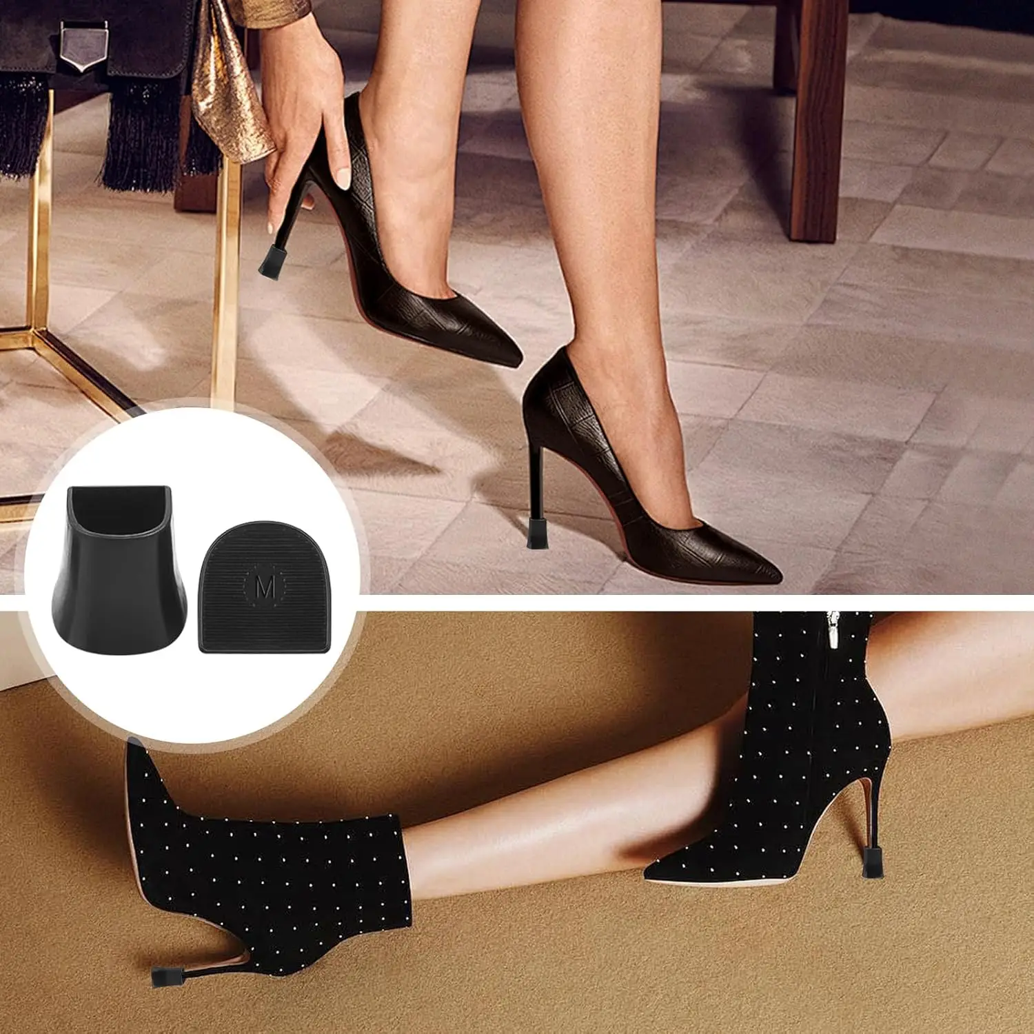2/5/10Pairs Silicone Heel Protectors Stoppers Latin Stiletto Dancing Cover Antislip High Heeler Bridal Wedding Shoes Accessories image 3