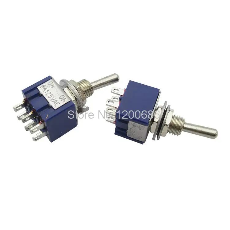 5 Piece Toggle Switch Six-Shaft Two-Shaft Shake Twin 202 6A / 125V 3A / 250V