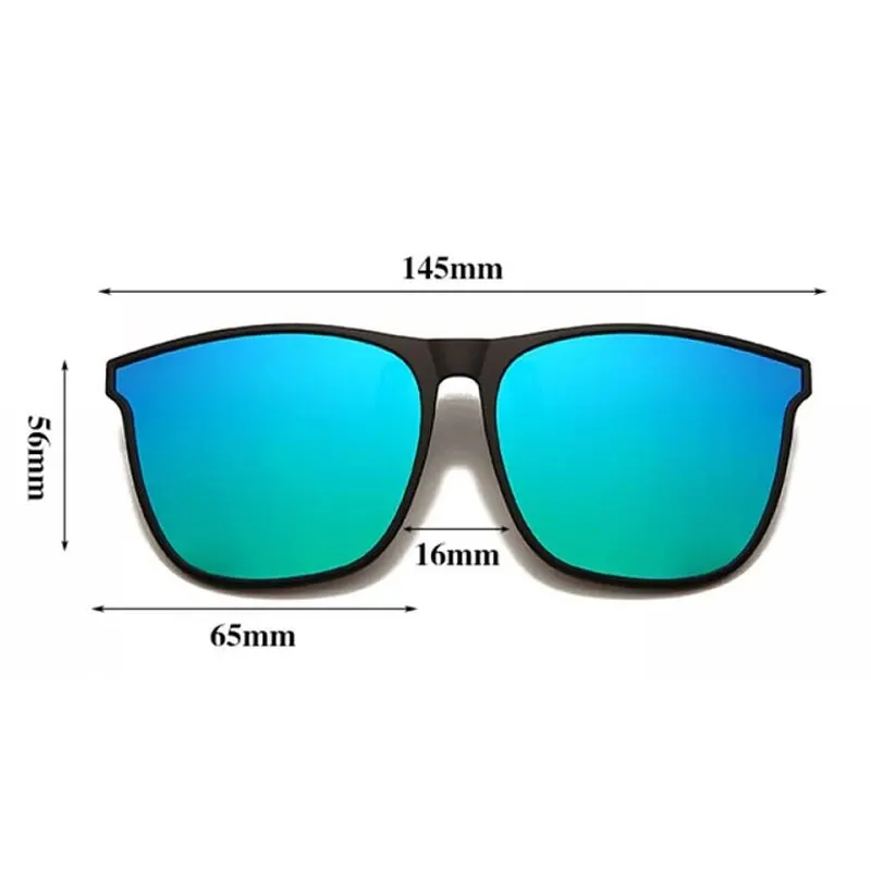 Polarized Clip On Sunglasses Men Photochromic Car Driver Goggles Night Vision Glasses Anti Glare Vintage Square Glasses