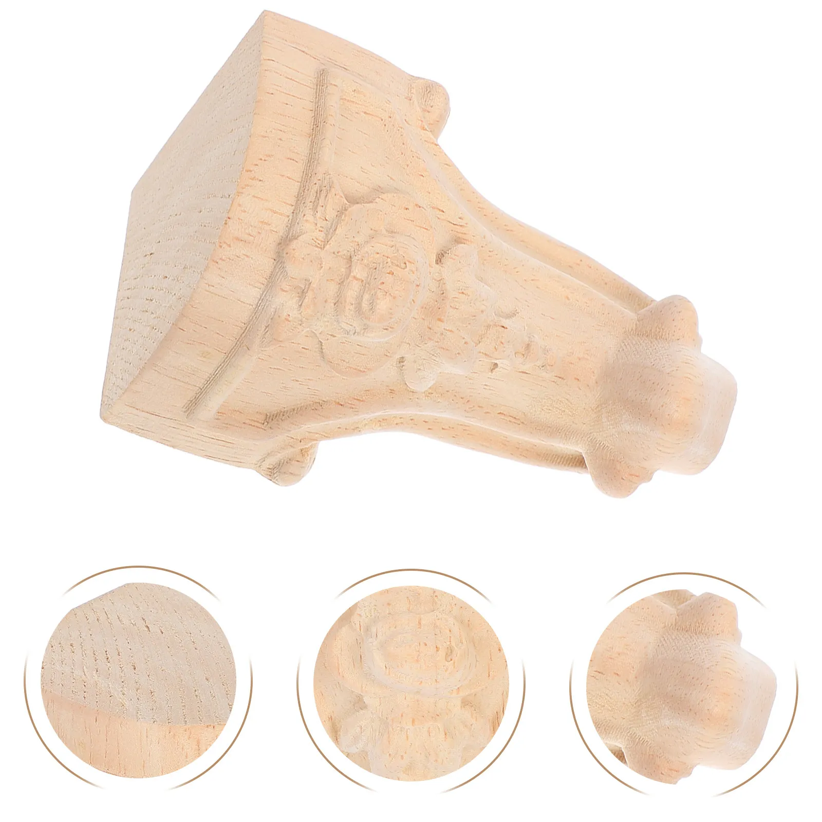 4Pcs Rubber Wood Furniture Legs Solid Wooden Table Leg Replacement Short Sofa Feet Furniture Feet Wood Chair Couch Cabinet