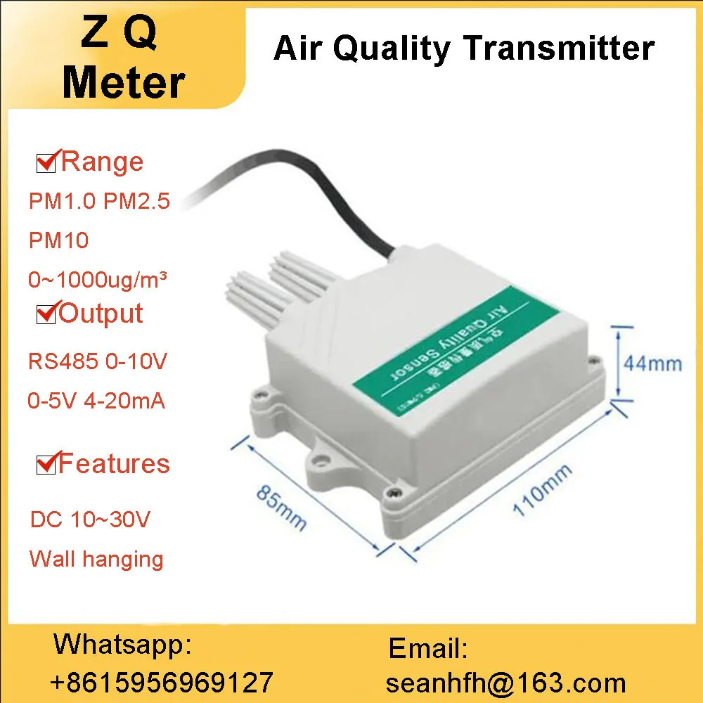 Hot sale 5-in -1 air quality temperature and humidity PM2.5 PM1.0 PM10 detector sensor transmitter RS485 output