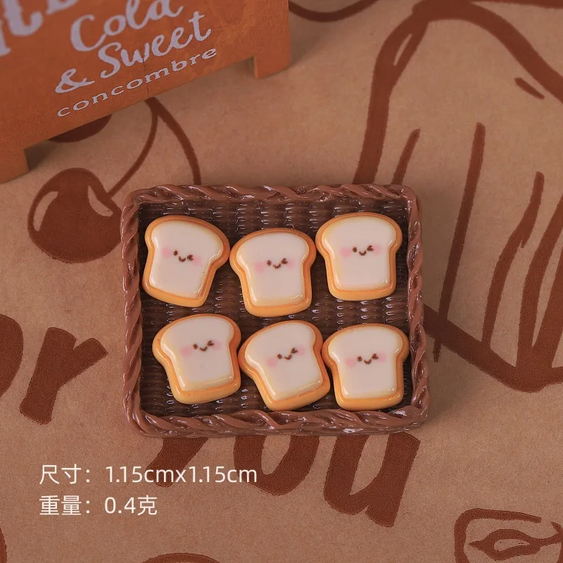 5pcs Mini Bread Kosher Toast Cat Paw Bread Cake Kitchen Scene Dessert Toys Food Play Simulation Diy Resin Accessories Home Decor