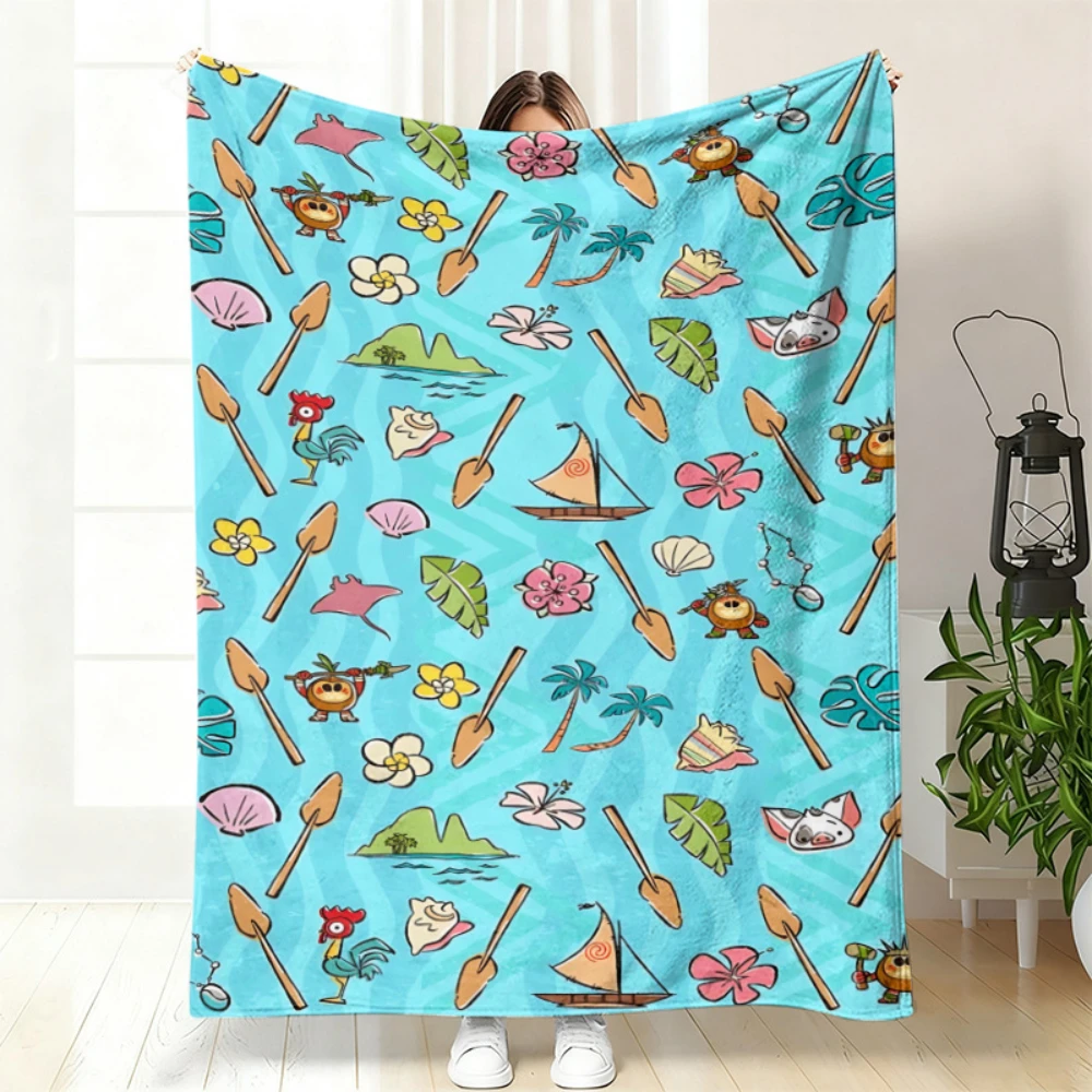 Watercolor Sea Turtle Starfish Ocean Print Throw Blanket sofa leisure room Blanket indoor lounge terrace resting space gifts
