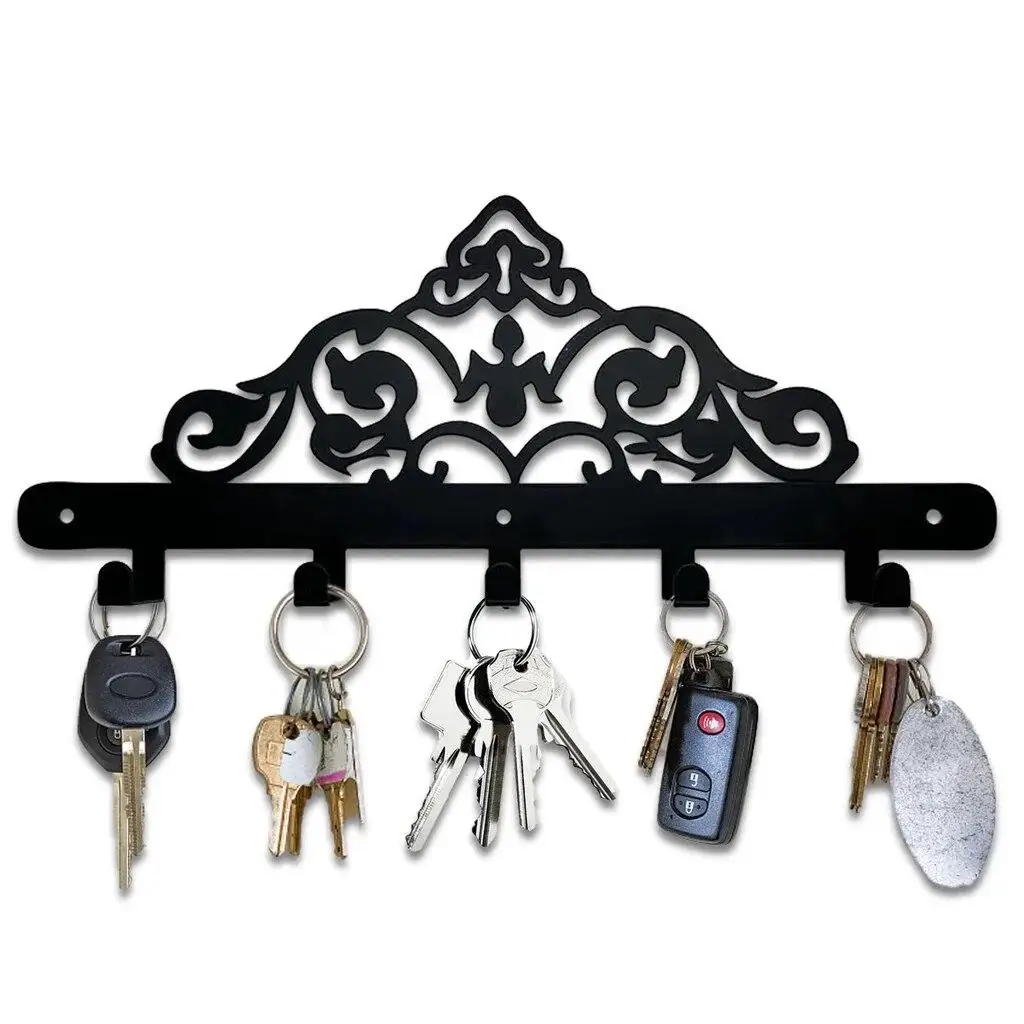 Metal Wall Decor, Traditional Metal Scroll Wall Art Decor, Rustic Iron Wall Medallion Black Metal Scroll Iron Wall Plaque