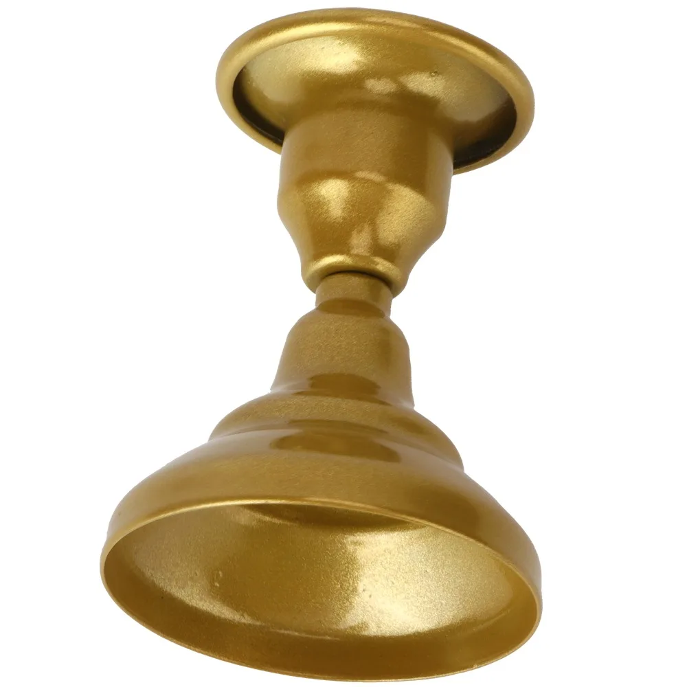 2pcs Gold Candle Holder Iron European Candlestick Holder Tabletop Decor Dual-Use Candlestick Wedding Party Centerpiece