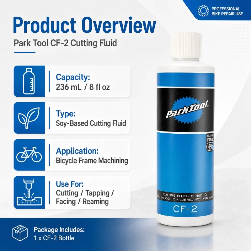 Park Tool CF-2 Cutting Fluid 236ml Bicycle Frame Machining Oil for Cutting Tapping Facing Reaming Bike Repair Tools