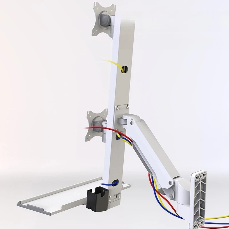 Dual-screen display bracket, large industrial equipment automation all-in-one machine, suitable for 20KG load-bearing