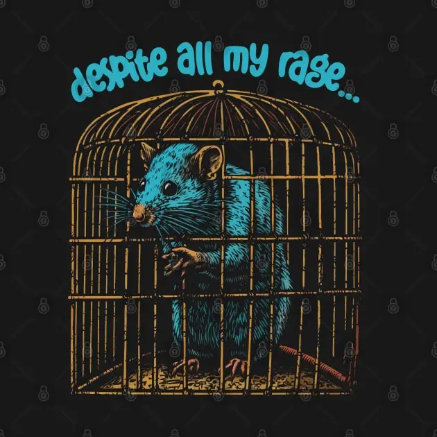 Despite All My Rage, I'm Still Just A Rat In A Cage T-Shirt Oversized T-shirts For Women/Men Clothing New Fashion Top Tees