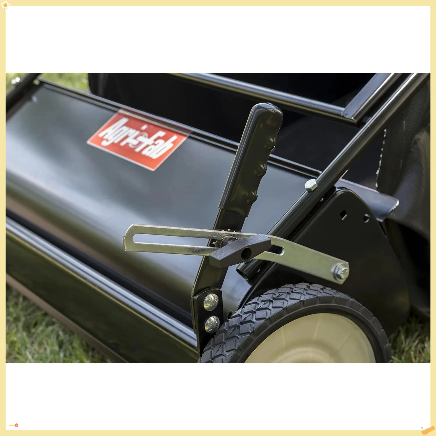 30インチの手押し式芝生掃除機、12立方フィート ホッパーバッグ容量; 葉っぱ・草キャッチャー、ブラシの高さ調整可能