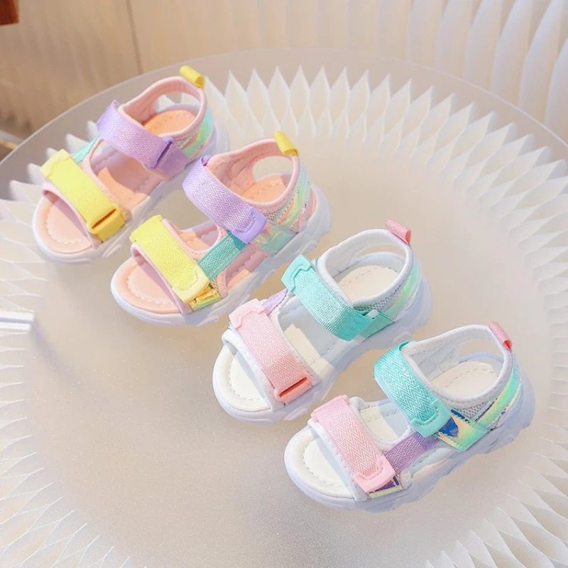 Girls Sandals Summer Kids Shoes Fashion Light Soft Flats Toddler Baby Boys Sandals Infant Casual Beach Children Shoes