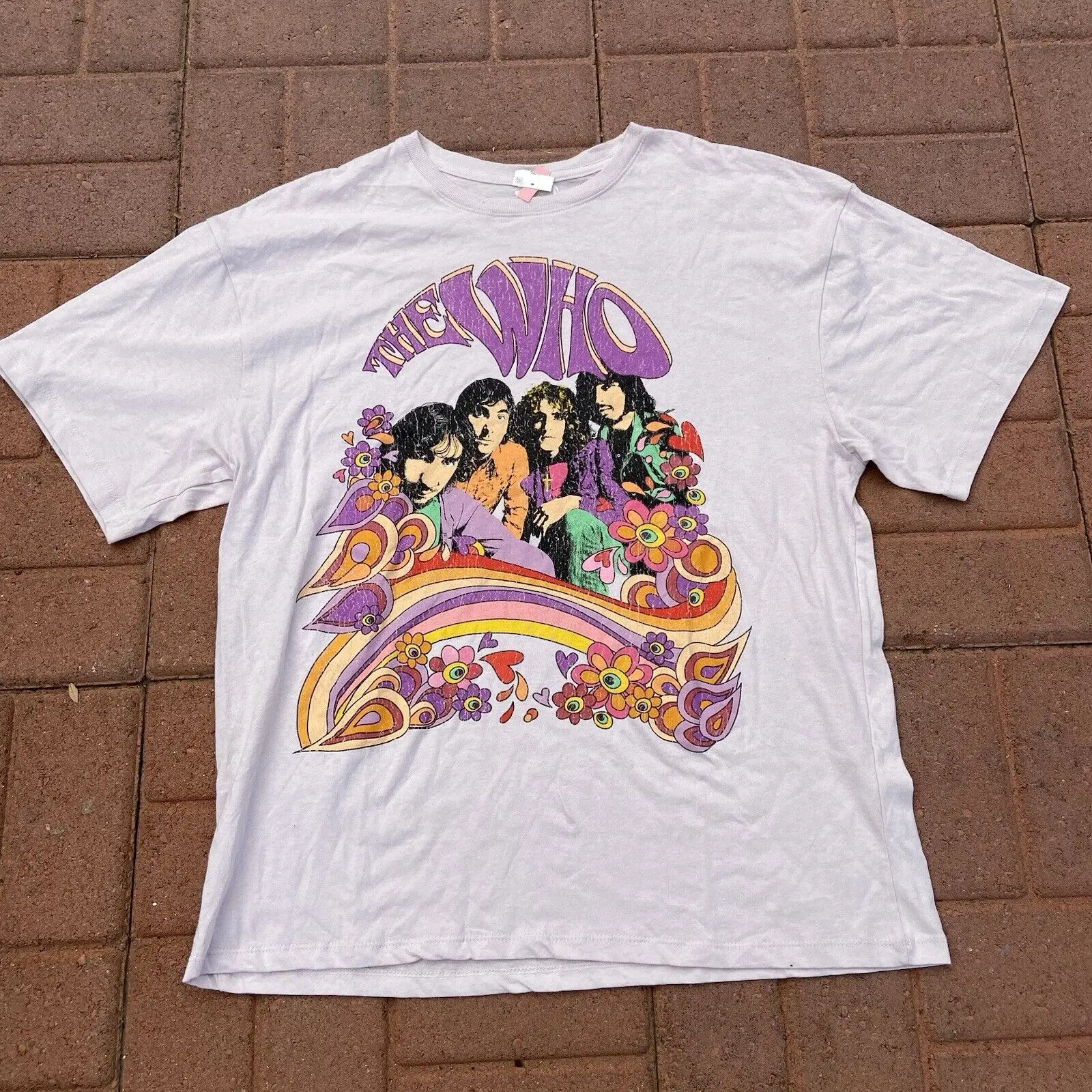 

Футболка The Who Classic Rock World Tour Psychedelic Мужская, размер L XL, фиолетовая
