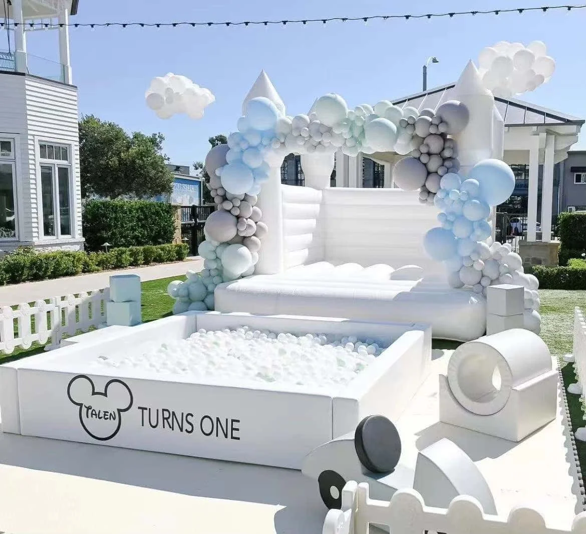 공주님 성 실내외 에어바운스 풍선 놀이터 (송풍기 포함)