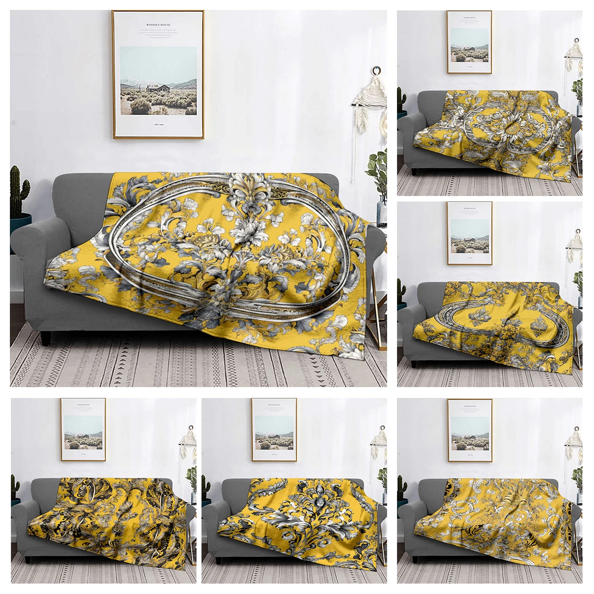 Home decoration plush Throw Sofa blanket Bedspread on the bed fluffy soft blankets decor Plaid Modern Persia boho Blankets