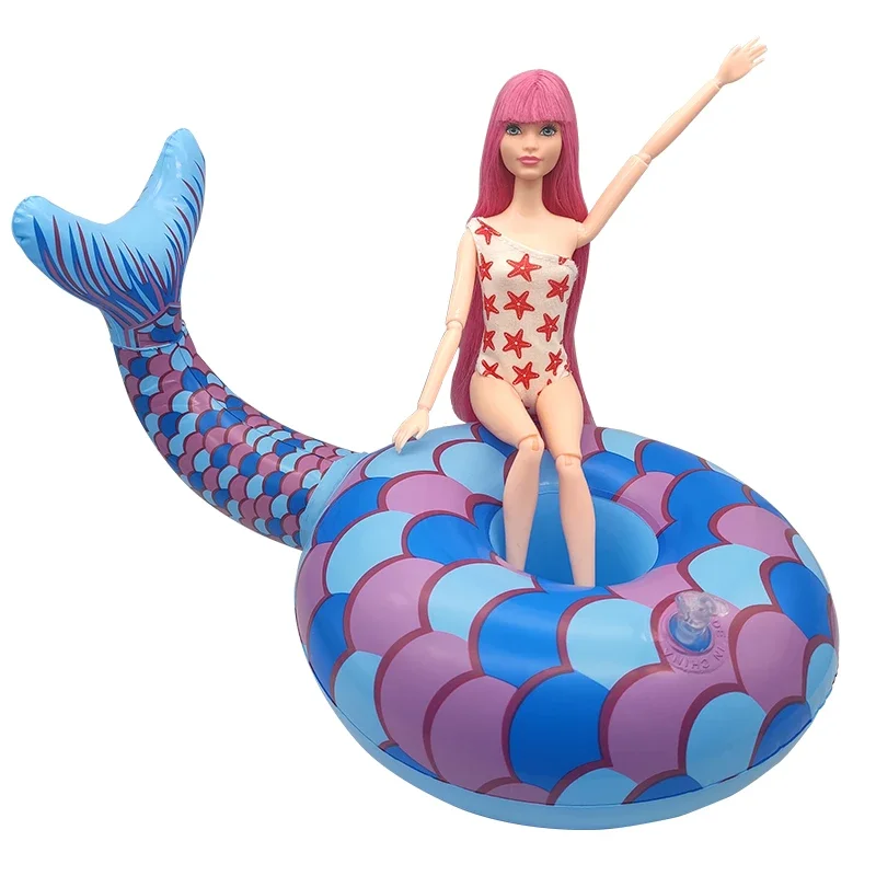 Beach Swimming Ring for Fashion Dolls Accessories Pool Party Dolls Lifebuoy Toys for Children Handmade Girls Toys Fashion Bikini