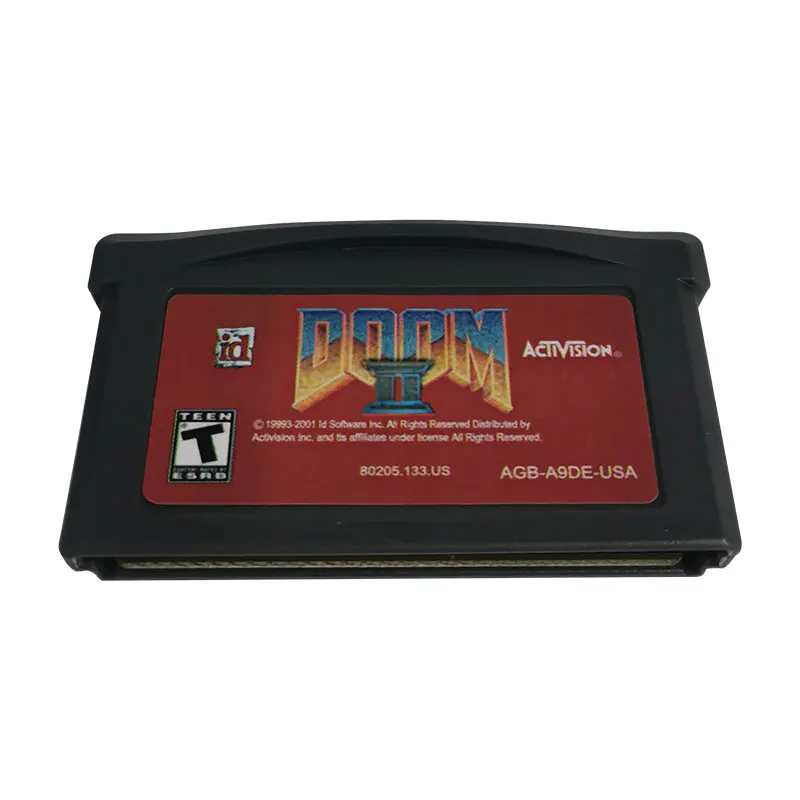 Doom ii cartucho de videogame, 32 bits, cartão de memória gb nds ndsl