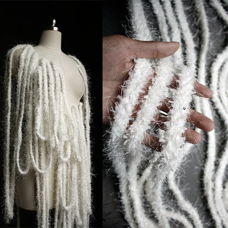 

Пряжа Hanrted Plu Yarn Line, белая пушистая нить для рукоделия, дизайна одежды для кукол, декоративный материал, профессиональный модный дизайн