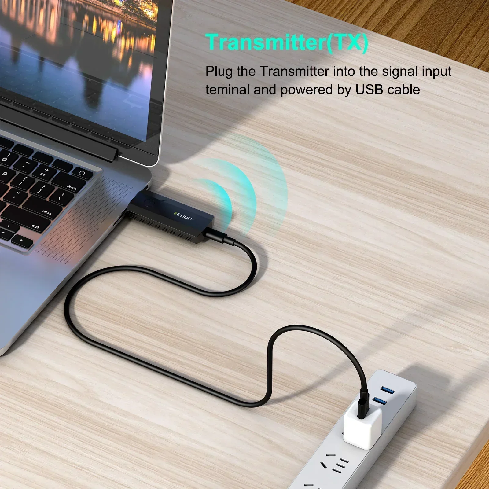 4K Wireless HDMI Transmitter and Receiver Kit Plug and Play Video and Audio to Monitor