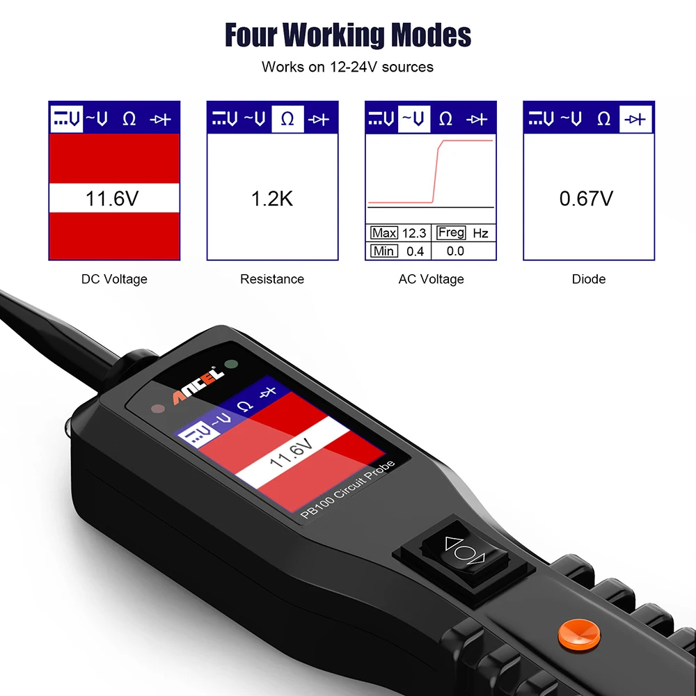 Auto Power Circuit Probe Tools ANCEL PB100 Automotive Circuit Tester Tools DC Voltage Test Car Diagnostic Other Vehicle Tools