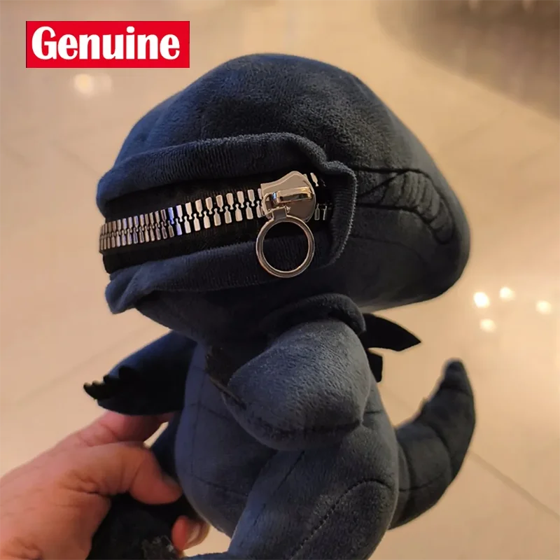 New Alien Xenomorph Shaped Zipper Mouth Plush Doll Plush Pillows Stuffed Toy Cartoon Trendy Toys Children Birthday Xmas Gift
