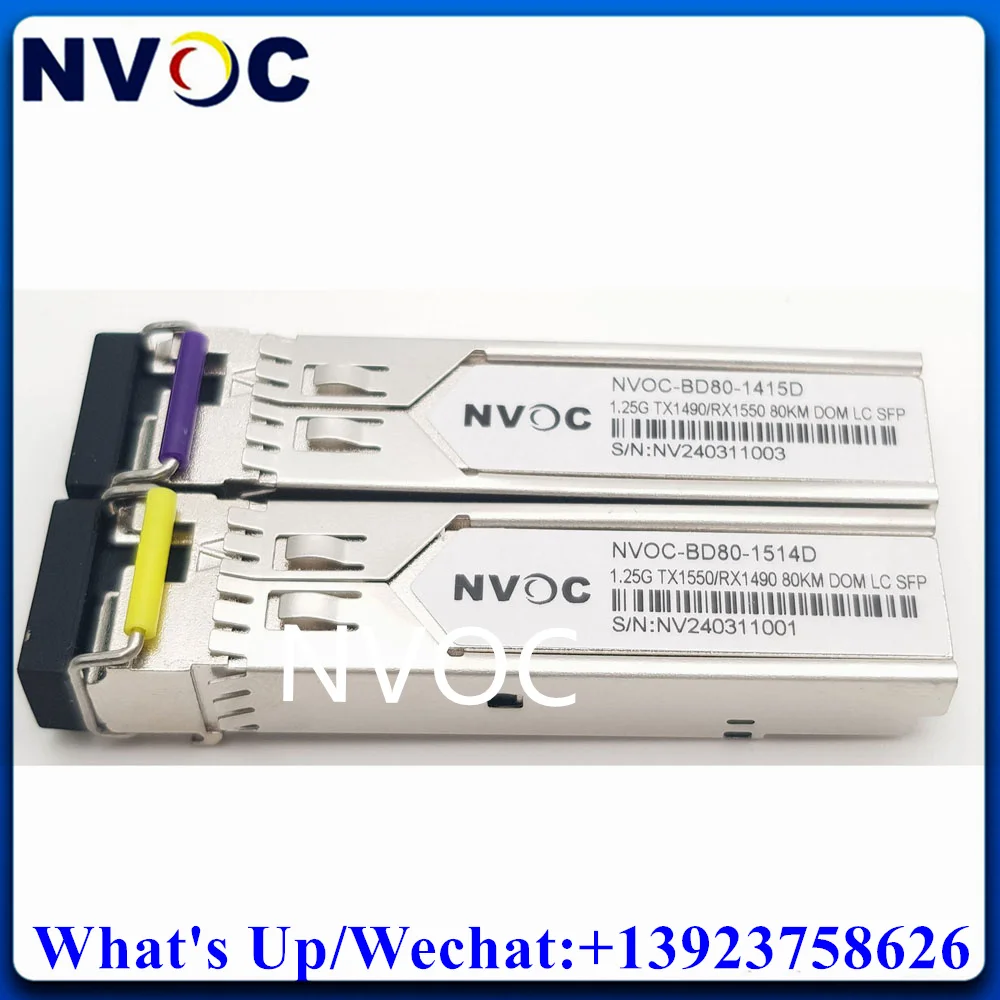 1.25G SFP Transceiver Singlemode Single Fiber 80km BiDi 1490nm/1550nm WDM 1G 80KM SFP LC SFP Module Fiber Transceiver For Switch