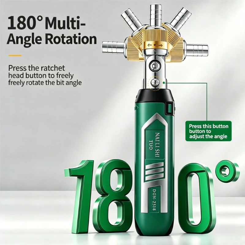 14 in 1 Multi-Function Rotary Ratchet Screwdriver Set Magnetic Screw Driver Bits Hand Repair Tool Screwdriver Bit Set For DIY
