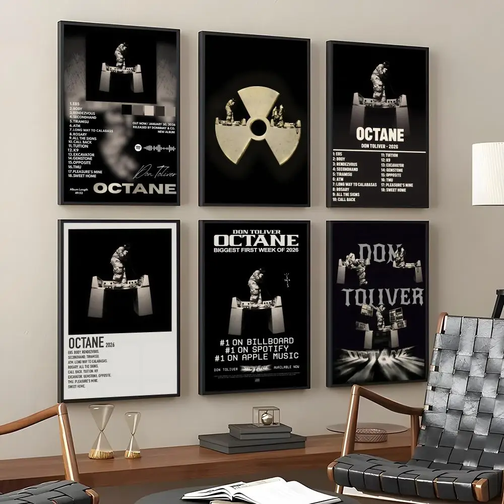 Don Toliver OCTANE Painting Calligraphy HD Art Wall Room Decor Home Waterproof Home Living Bar Decorative Paintings
