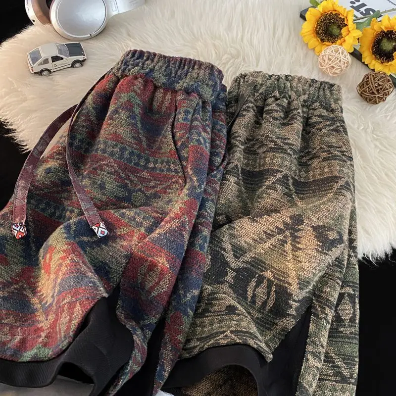 Shorts men's summer loose new Chinese jacquard dirty five-point pants American retro personalized pants