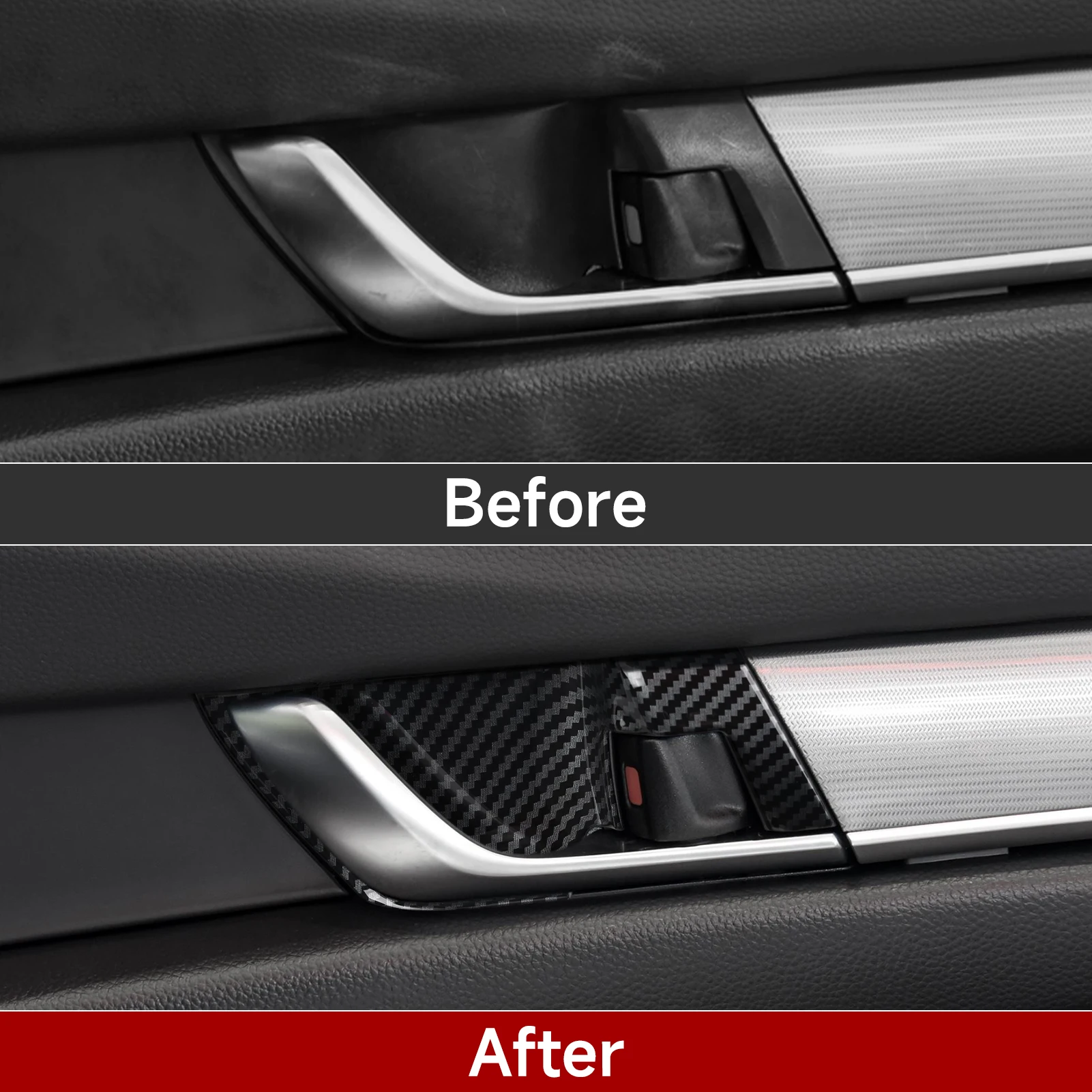 Auto-Mittelkonsole, Schalthebel, Lenkradverkleidung für Honda Accord 10. Generation 2018-2022 Zubehör. ABS-Kohlefaser-Innenausstattung. – Detail 20