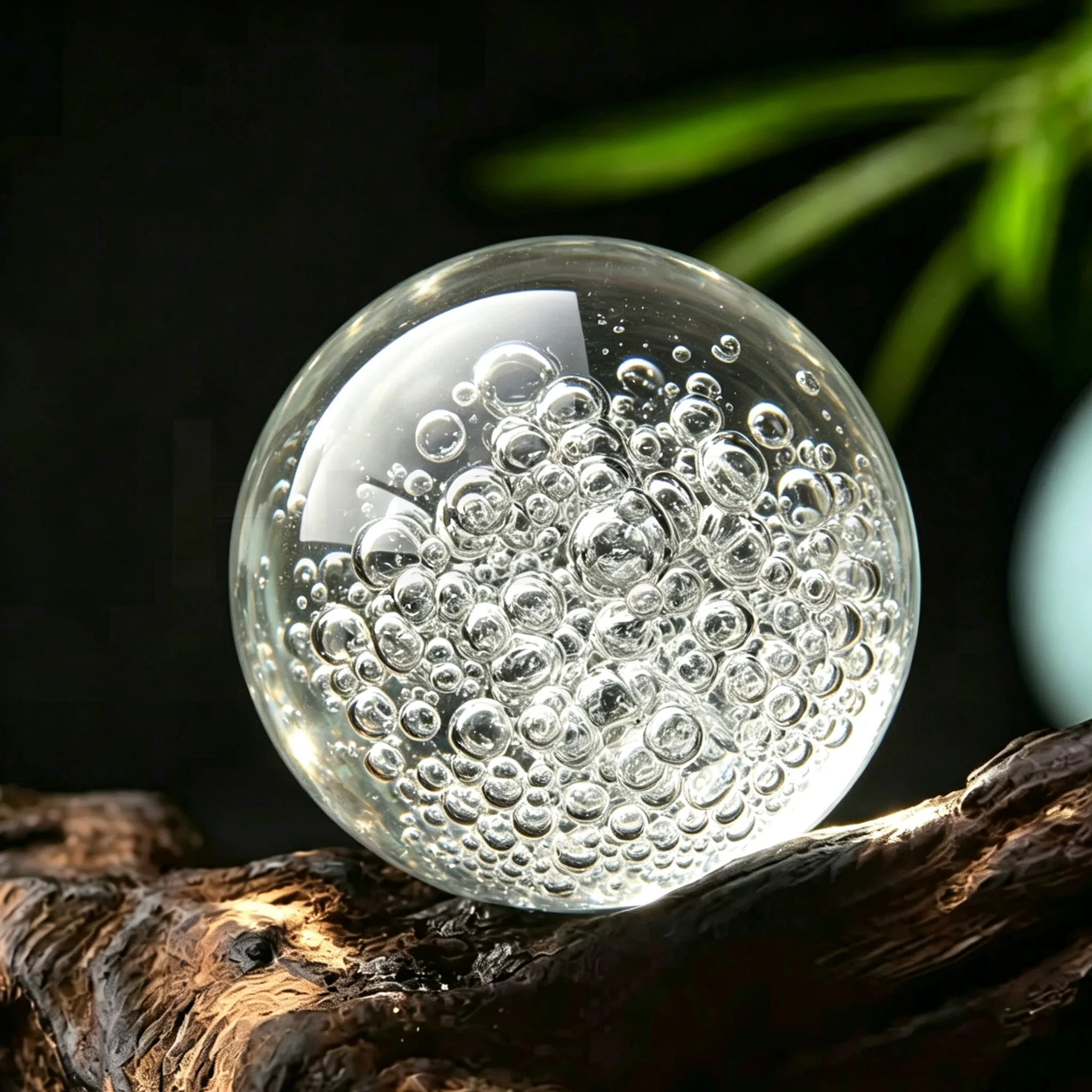30/40/50mm Clear Glass Crystal Ball K9 Deck Figurines Home Decor Solid Ice Crack Fountain Balls Photography Accessories