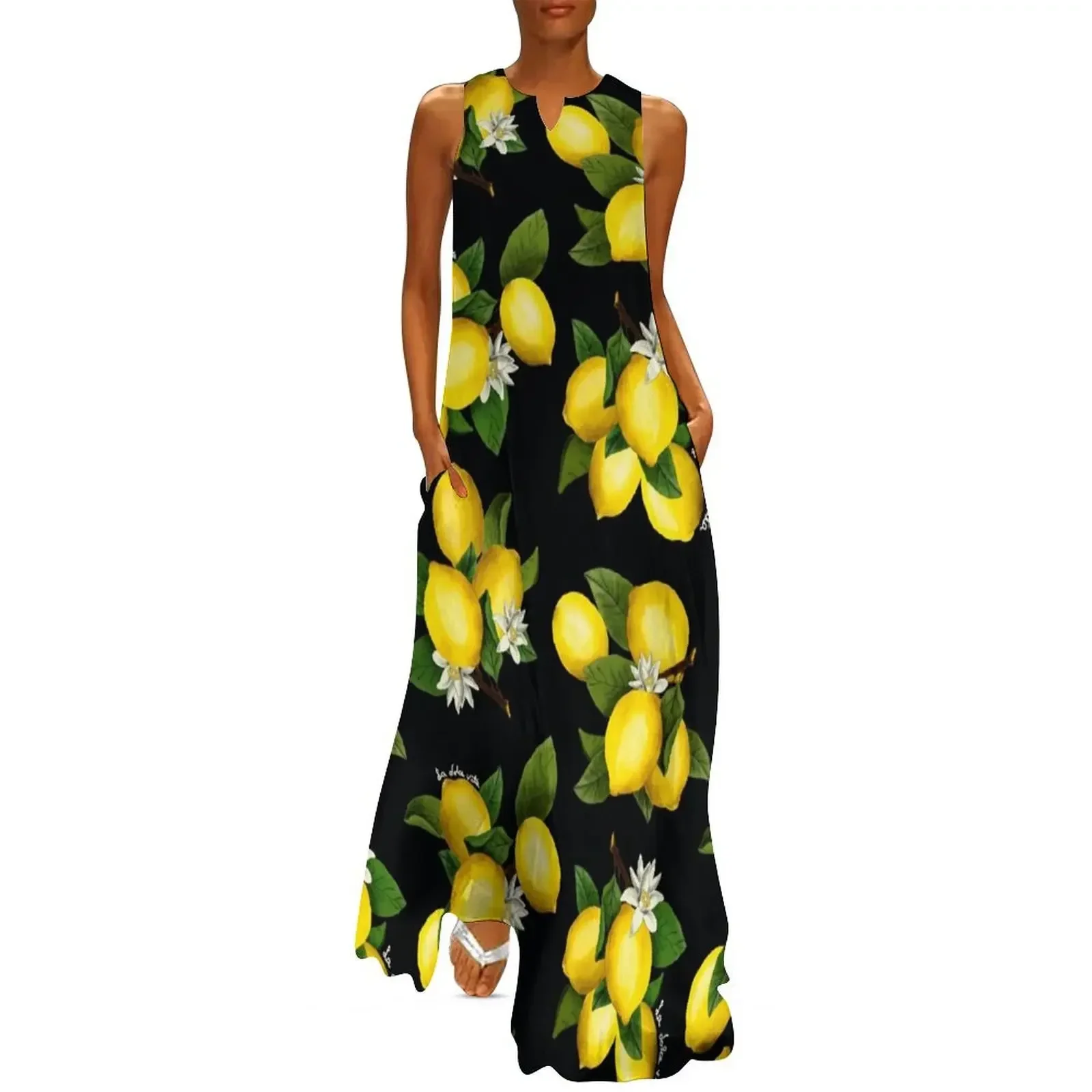 

Dolce Vita - Black Long Dress evening dress Women's summer dress prom dresses Long veiled dresses