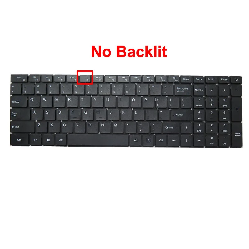 YD Laptop NO Backlit Keyboard For ZX-350-11 JL-0042-D United States US Black Without Frame New