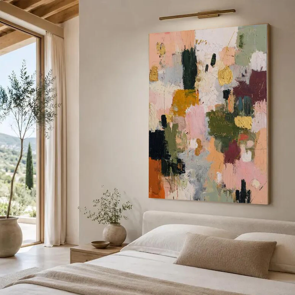 Large Abstract Canvas Painting 100% Hand Painted Handmade Artwork Oil Image for Living Room Home Indoor Decor Wall Art Picture