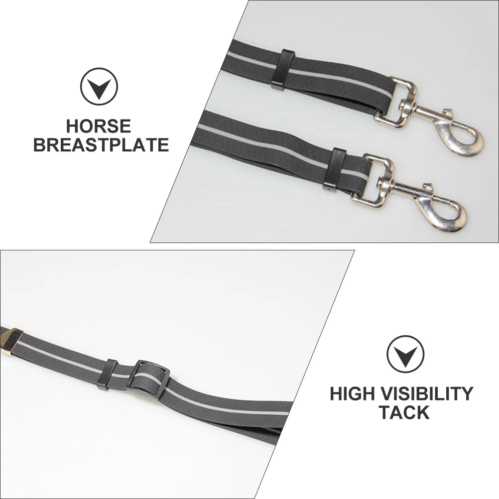 

LED Horse Breastplate Collar Portable Adjustable Pulling Rope for Visibility Waterproof Equestrian Strap
