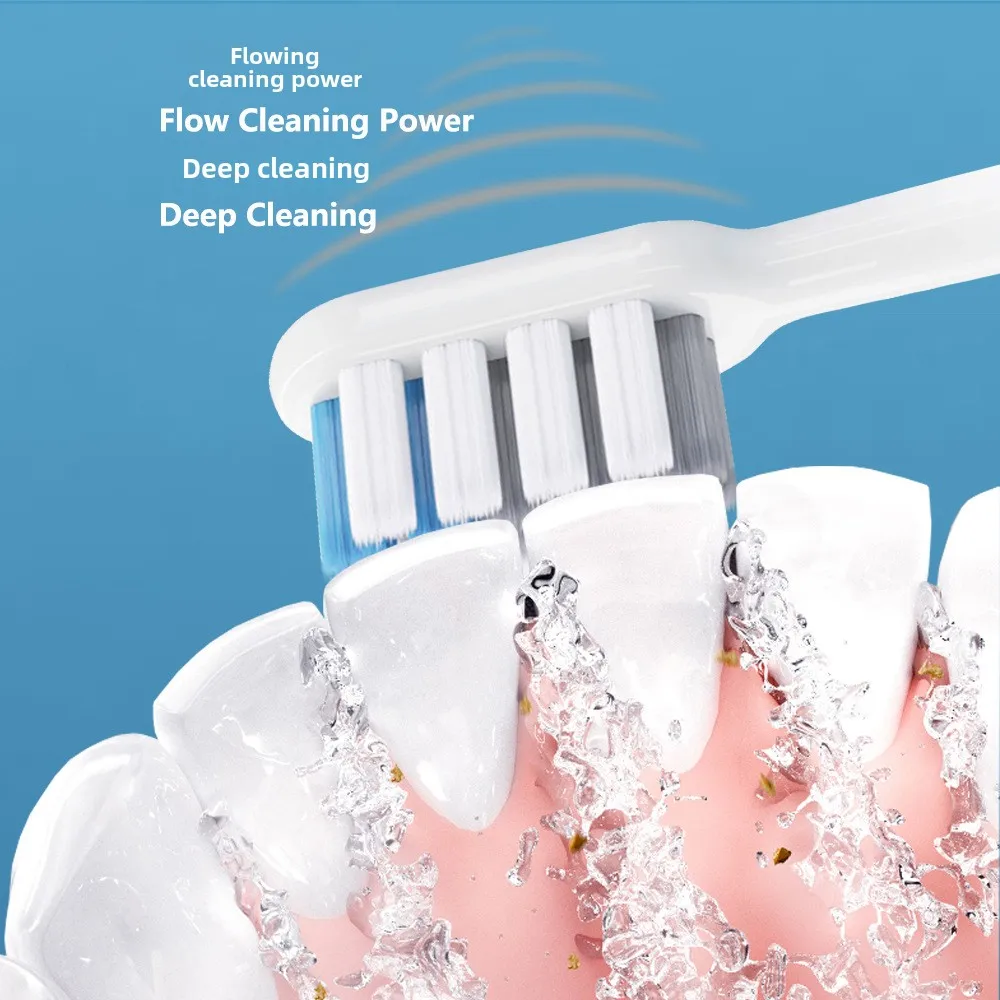 12PCS toothbrush heads suitable for Mijia T200 sonic electric toothbrush  head T200 MES606  white sensitive head repalce soft