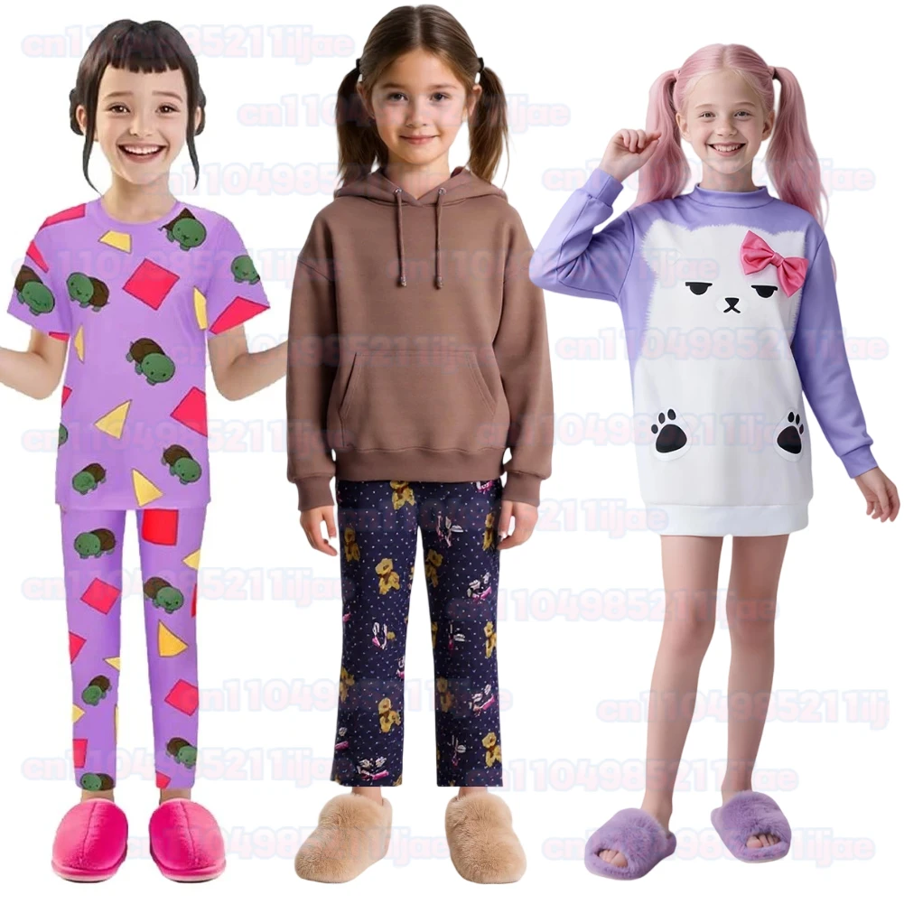 

Kids Zoey Mira rumi Cosplay Pajamas Group Girls Cartoon Demon Hunters Costume Sleepwear Halloween Carnival Party Children Suit