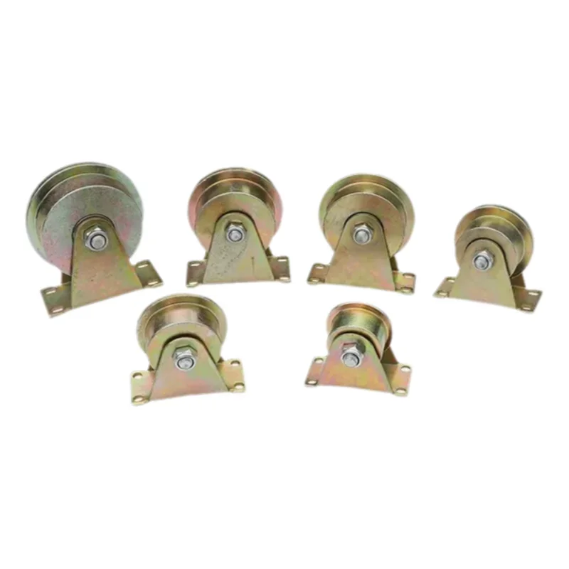 Color Steel Pulley T Type Track Pulley Wire Rope Pulley Galvanized Industrial Door Caster