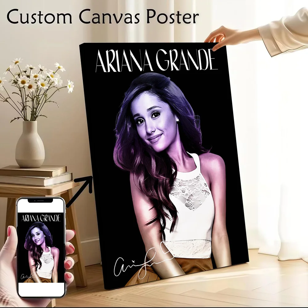 Ariana Grande Printed Canvas Poster Personalized High Quality Wall Art Paintings for Room Ornaments Bedroom Decoration Wand Deko
