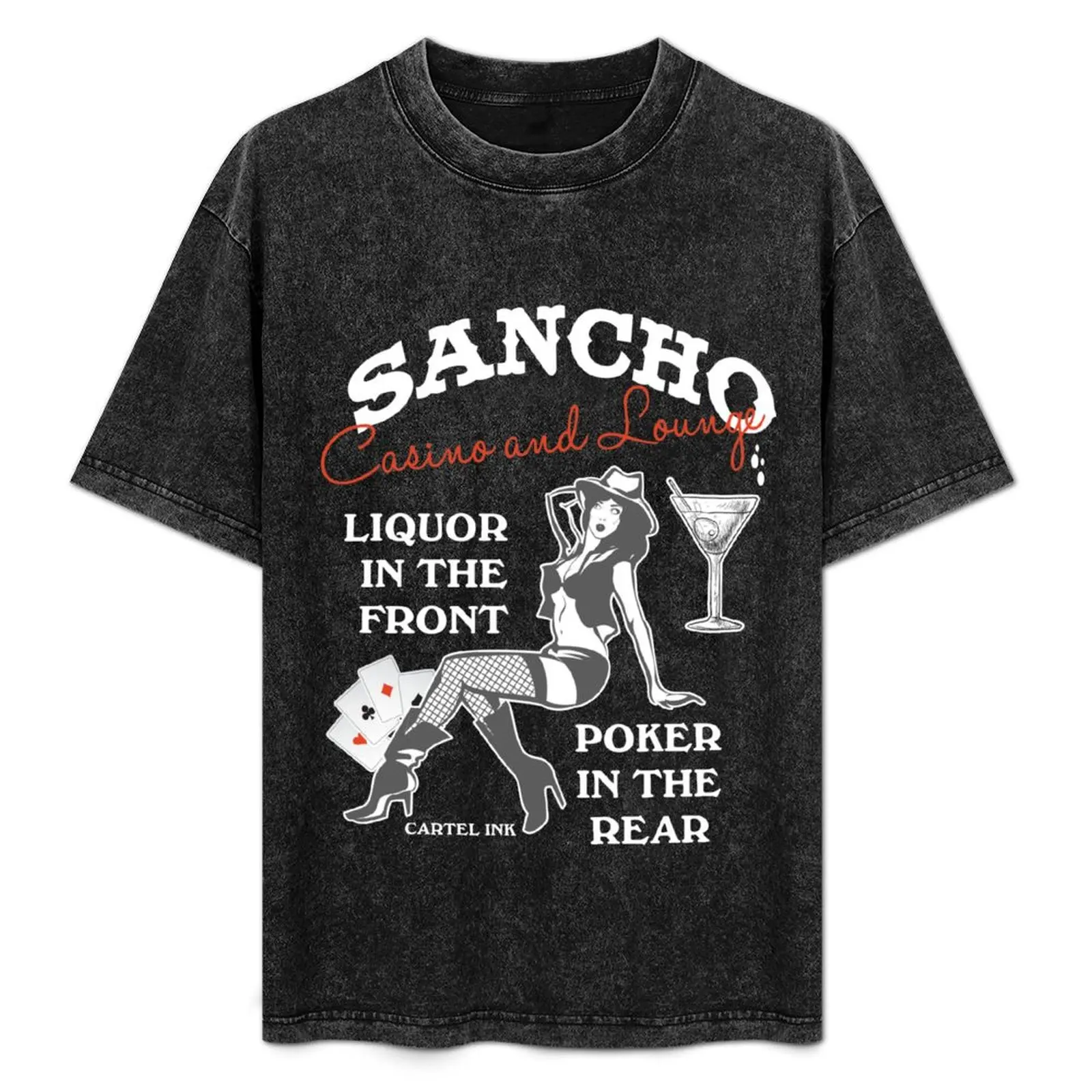 サンチョ-カジノと前部ポーカーコーナーにあるラウンジ-リカー-ディスペンスリーの商品、梨の形のtシャツ、男性用ホリデー-パーティー-tシャツ